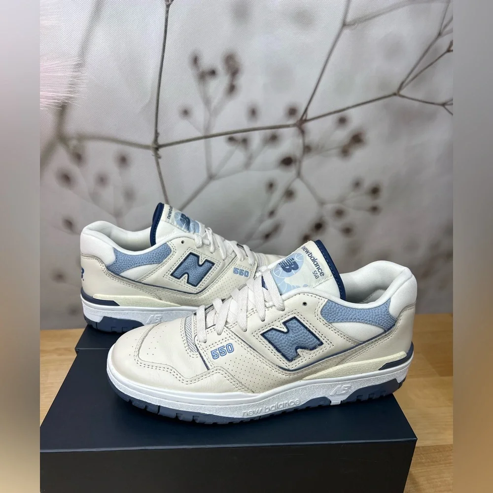 New Balance 550 Vintage Blue Indigo and vintage cream. Men’s Size 7.5 - Picture 2 of 12